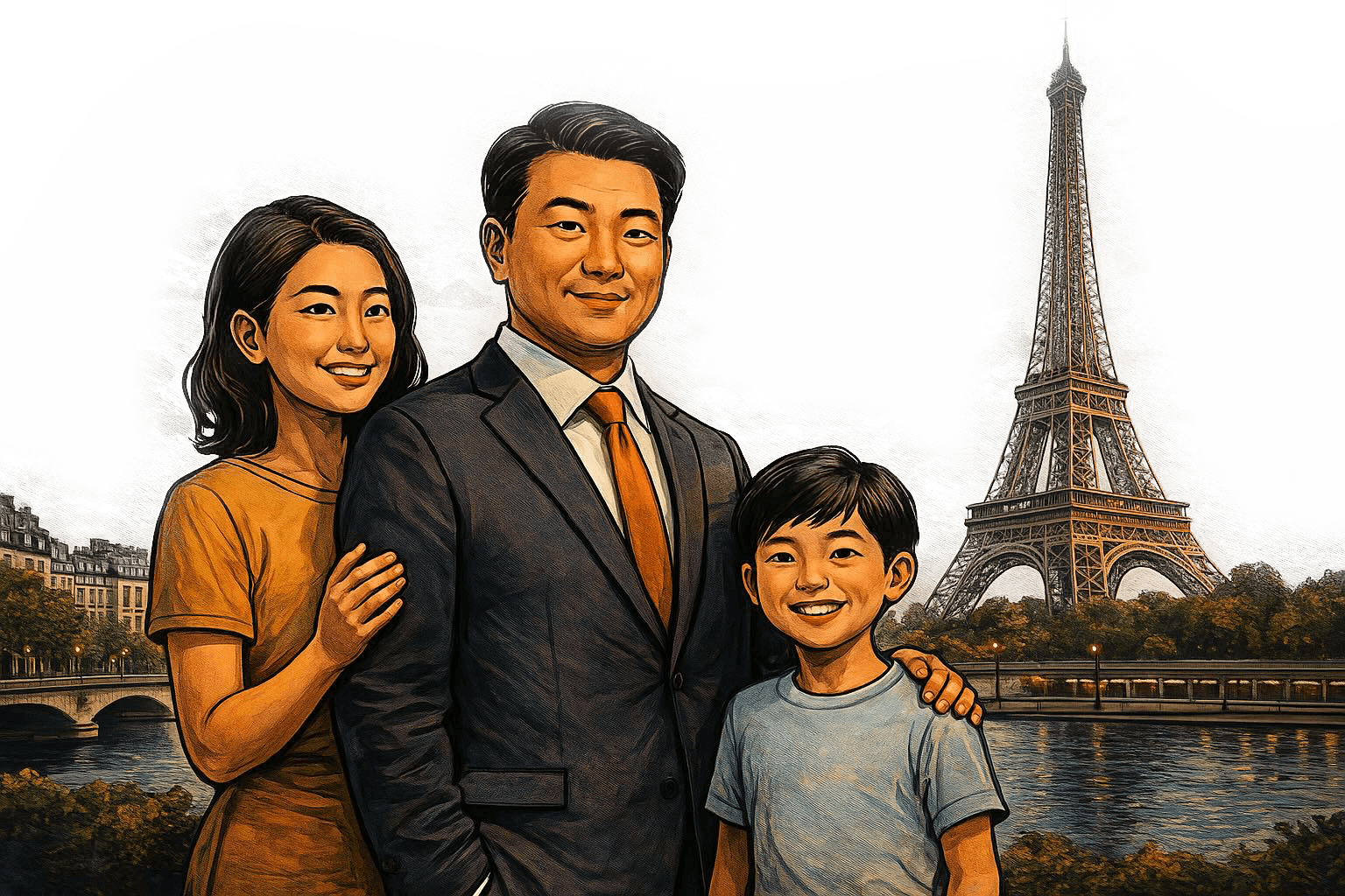 Семья предпринимателя в Европе